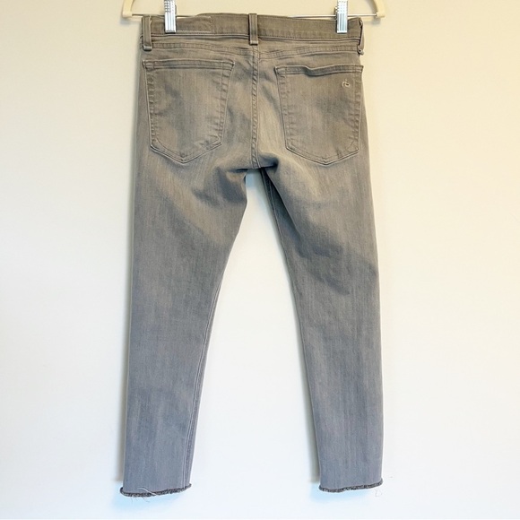 Rag & Bone Dre Grey Low Rise Skinny Raw Hem Jeans size 24 - Picture 2 of 11
